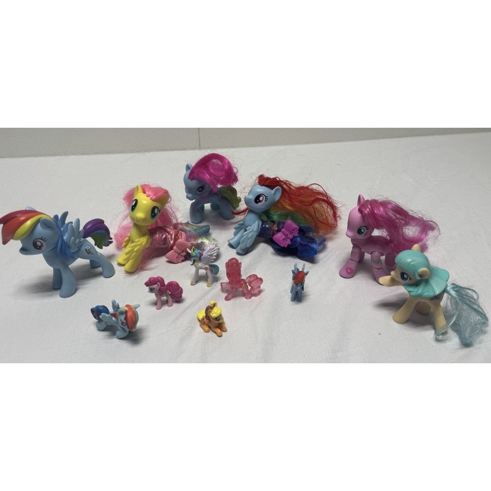 My Little Pony lot of ponies various sizes color syles